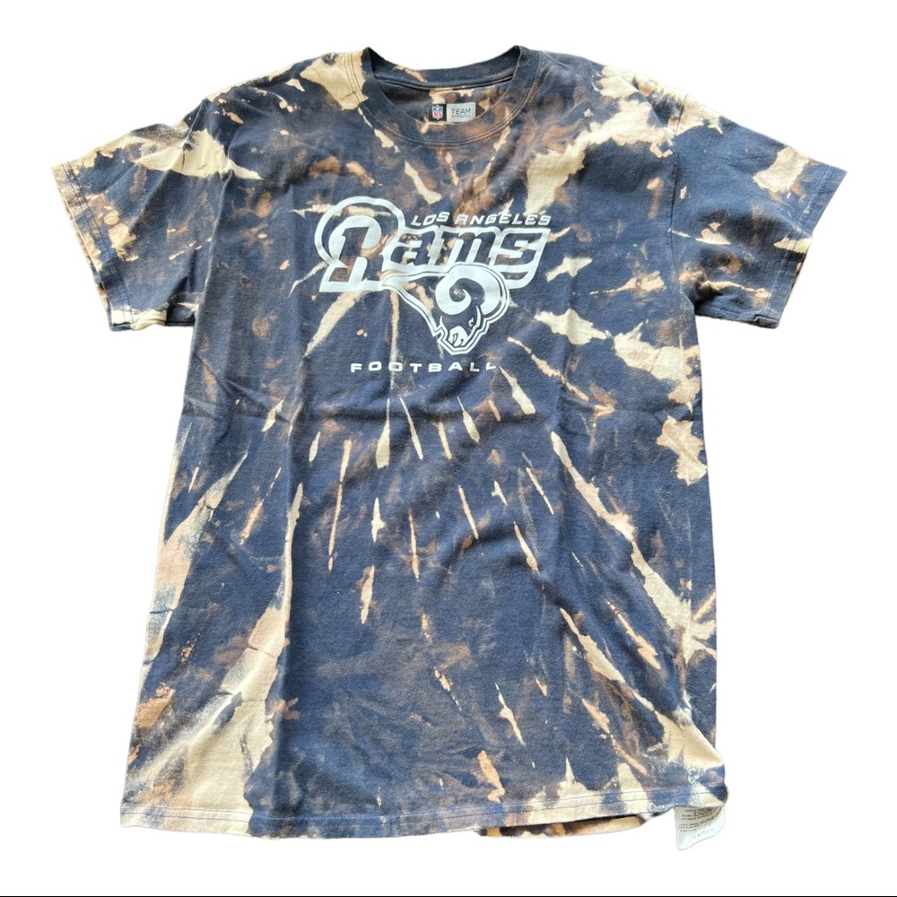 Repurposed bleached tee LA Rams